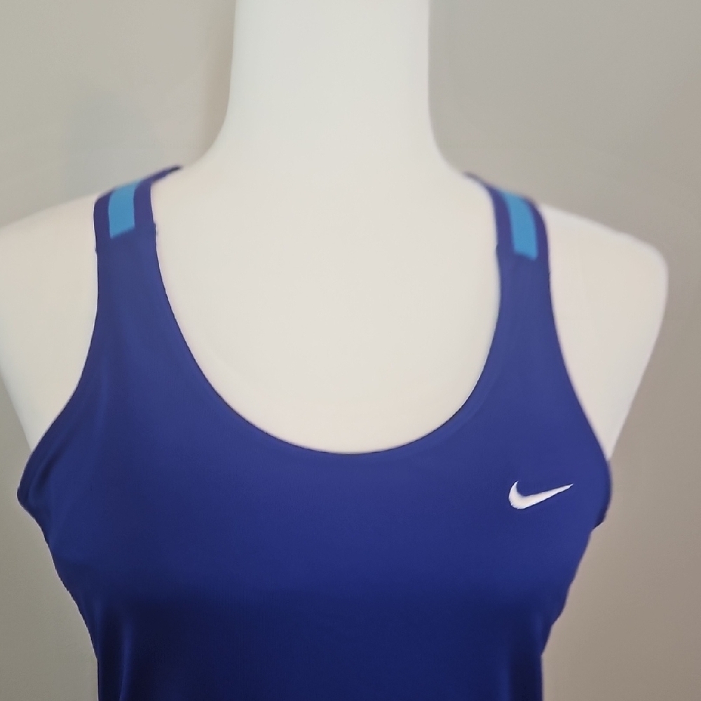 ​Nike Dri-FIT Racerback Athletic Tank Top - Royal Blue & Teal - Picture 3 of 9
